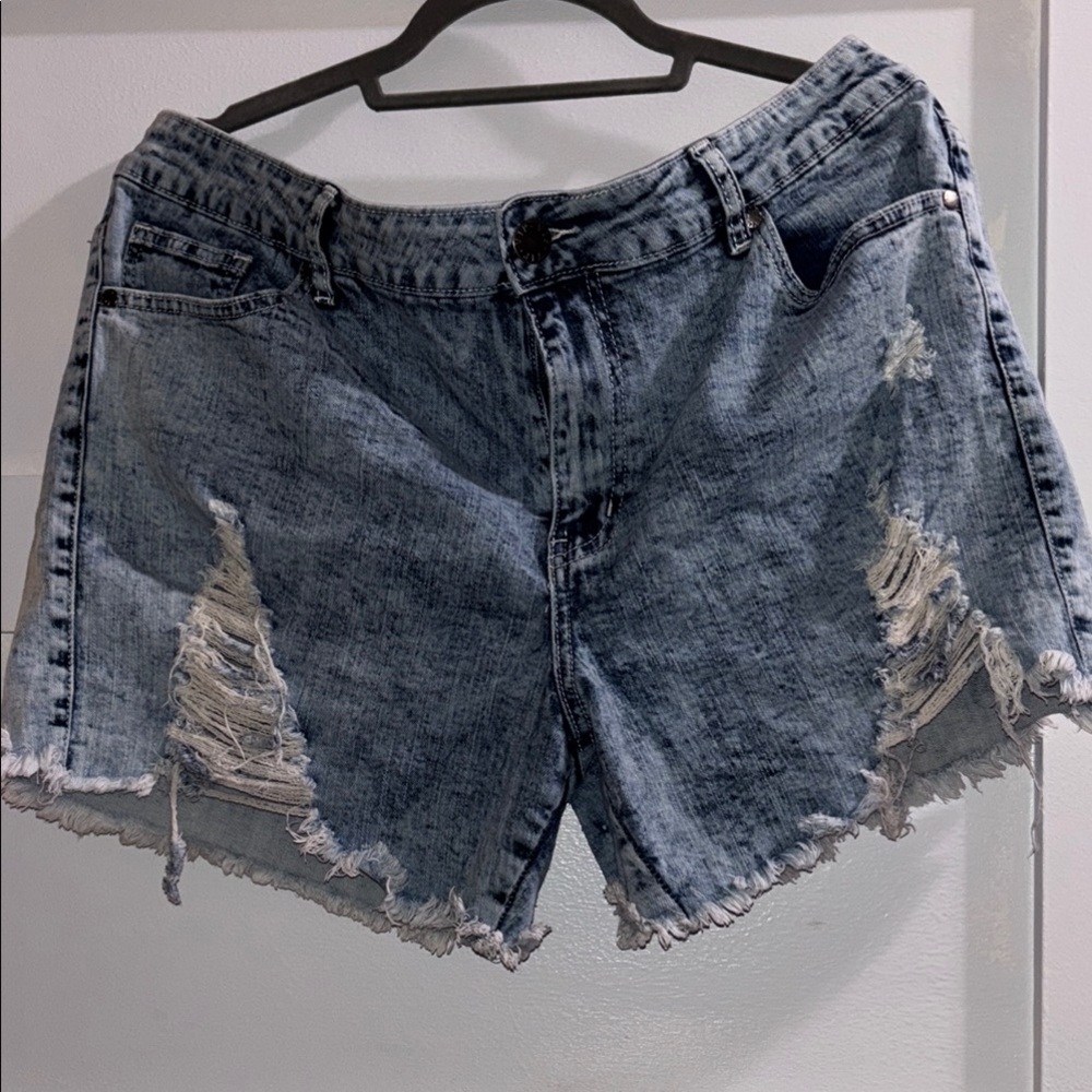 Distressed Denim Women Shorts